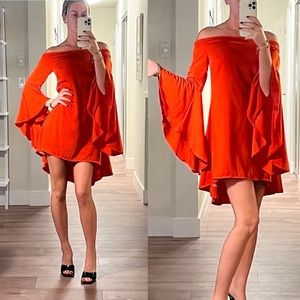 Runaway Bright Orange Dress XS